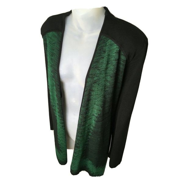 Ming Wang Tops - Ming Wang Elegant Green and Black Women's Top